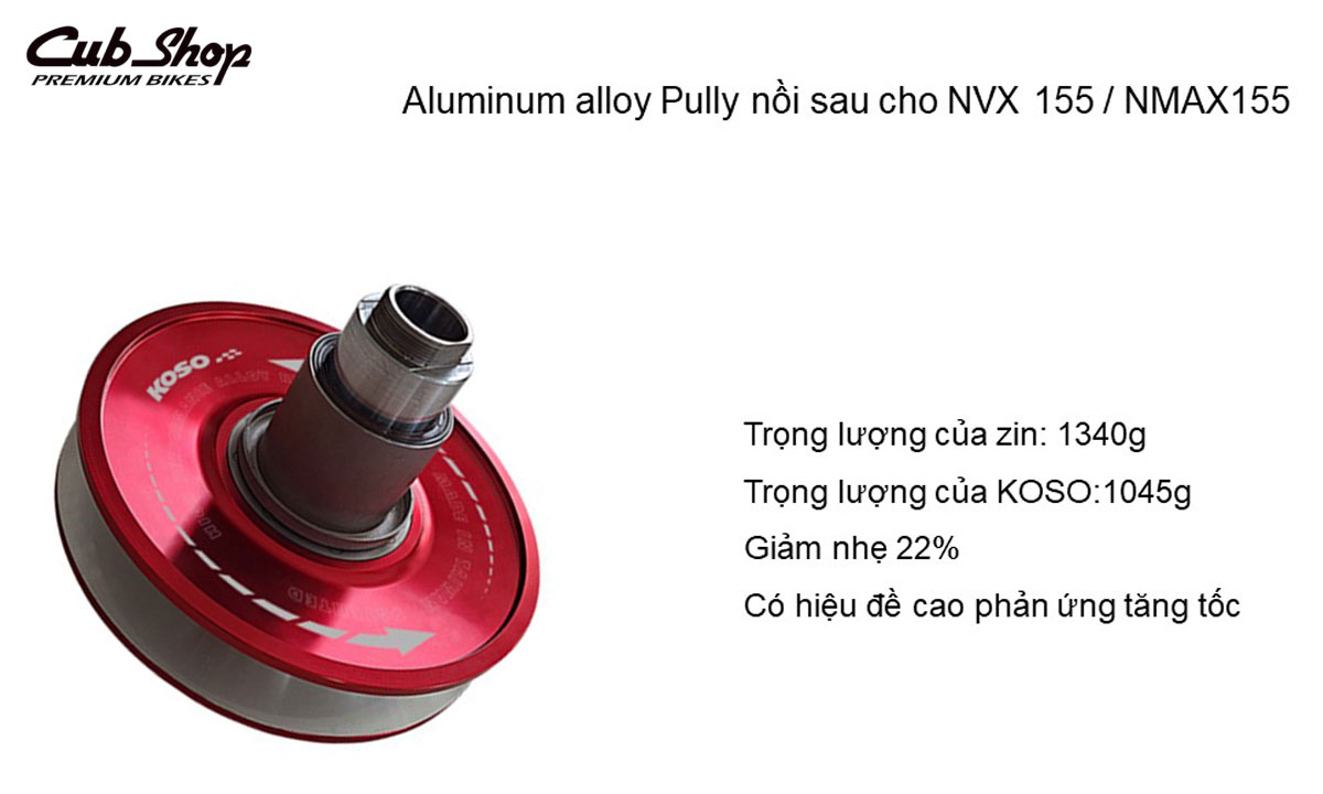 pully sau hop kim nhôm cho nvx & nmax